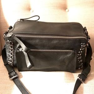 Zara black leather bag